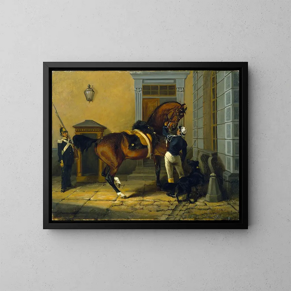 Gentleman, King Charles XV of Sweden's favorite horse - John Arsenius — framed artwork on a wall
