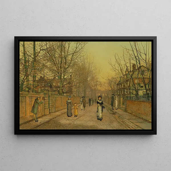 A Salutation - John Atkinson Grimshaw — framed artwork on a wall