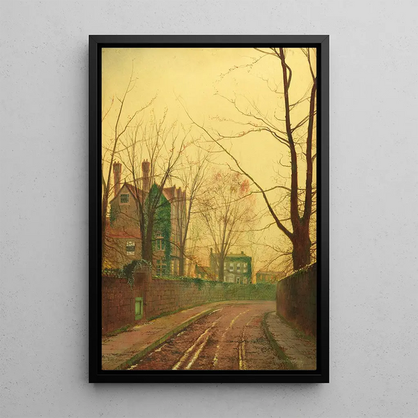 Après-midi d'automne - John Atkinson Grimshaw — framed artwork on a wall
