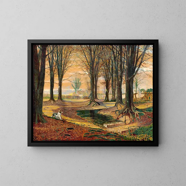Beech - John Atkinson Grimshaw — framed artwork on a wall