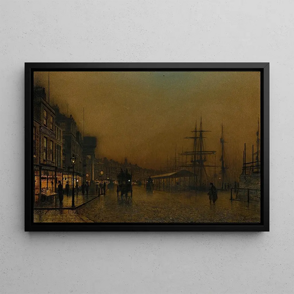 Glasgow - John Atkinson Grimshaw — framed artwork on a wall