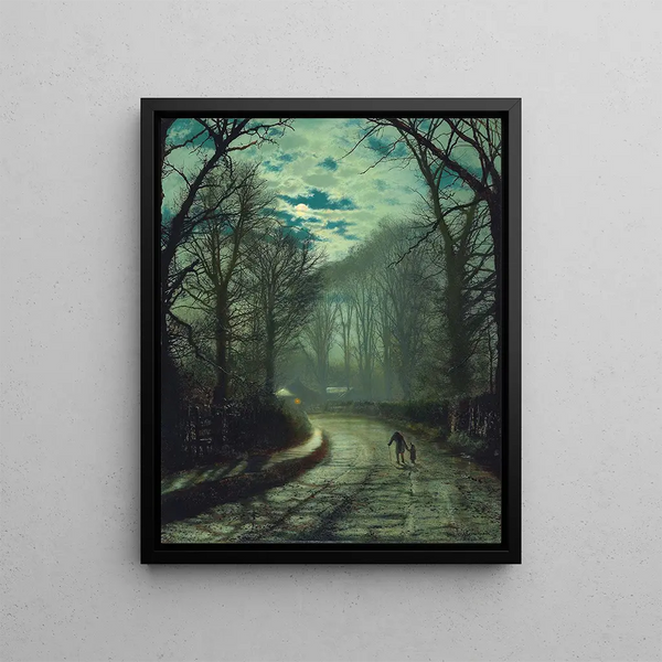 Near the house - John Atkinson Grimshaw — framed artwork on a wall