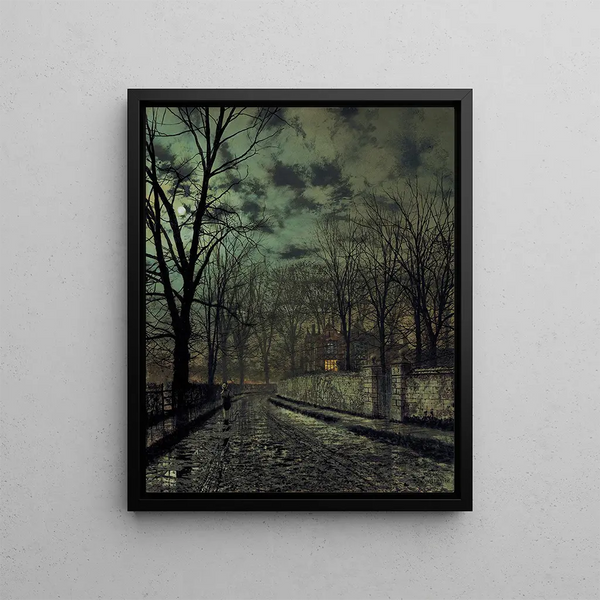 November - John Atkinson Grimshaw — framed artwork on a wall