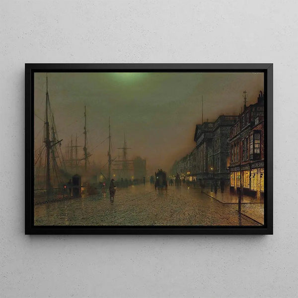 Reekie Glasgow - John Atkinson Grimshaw — framed artwork on a wall