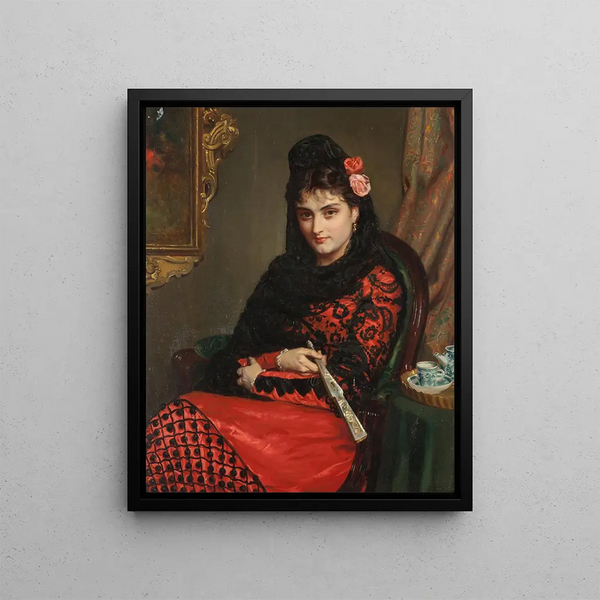 a Spanish rose - John Bagnold Burgess — framed artwork on a wall