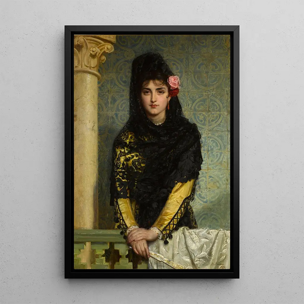 La Señorita - John Bagnold Burgess — framed artwork on a wall