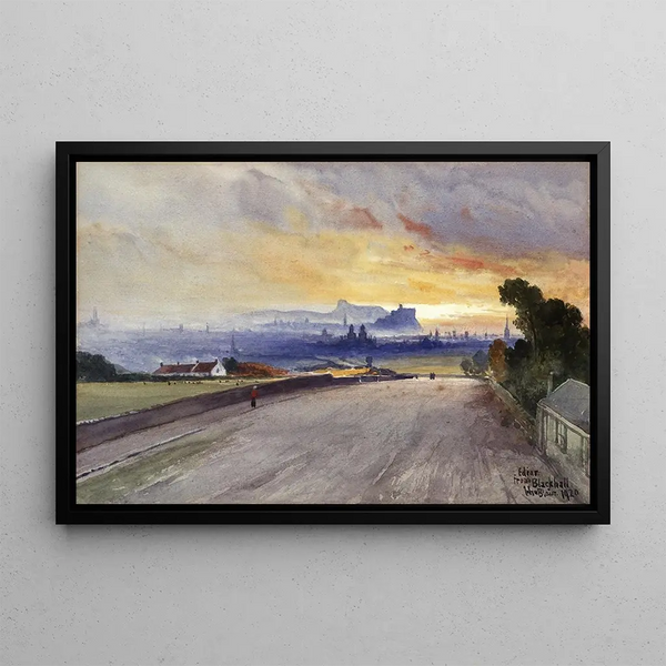 Edinburgh from Blackhall - John Blair — framed artwork on a wall