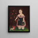 Petite fille à la lavande - John Bradley — framed artwork on a wall