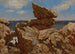 Anse rocheuse avec rocher en équilibre - John Bradley Hudson — artwork view