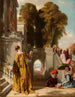 Elegant Characters Painting on the Terrace of a Country House - John Callcott Horsley — artwork view