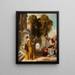 Elegant Characters Painting on the Terrace of a Country House - John Callcott Horsley — framed artwork on a wall