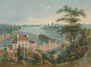 The waterworks in Fairmount Park in Philadelphia - John Caspar Wild — artwork view