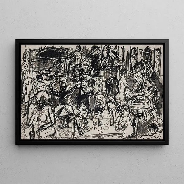 Nightlife Painting - John Christensen — framed artwork on a wall