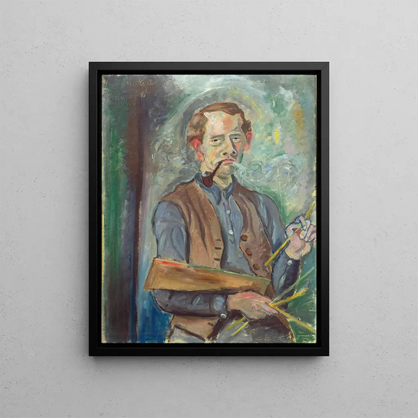 Self-portrait - John Christensen — framed artwork on a wall
