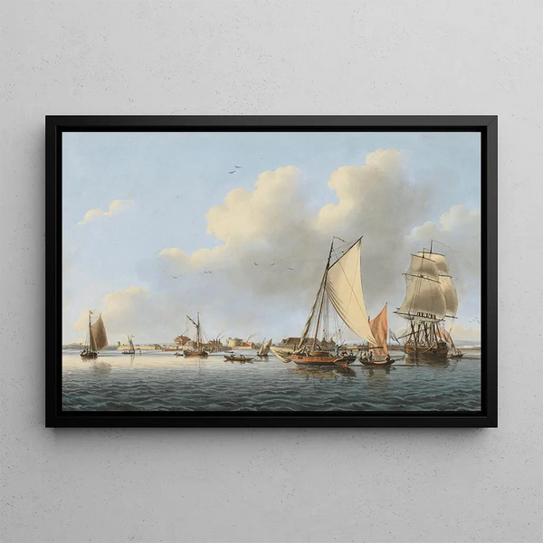 Fort de Landguard Harwich - John Cleveley l'Ancien — framed artwork on a wall