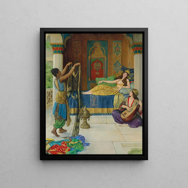 Myrrhe, Aloès et Cassia - John Collier — framed artwork on a wall