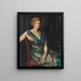 Portrait of a lady believed to be Mrs. Geoffrey Pynam of Guildford - John Collier — framed artwork on a wall