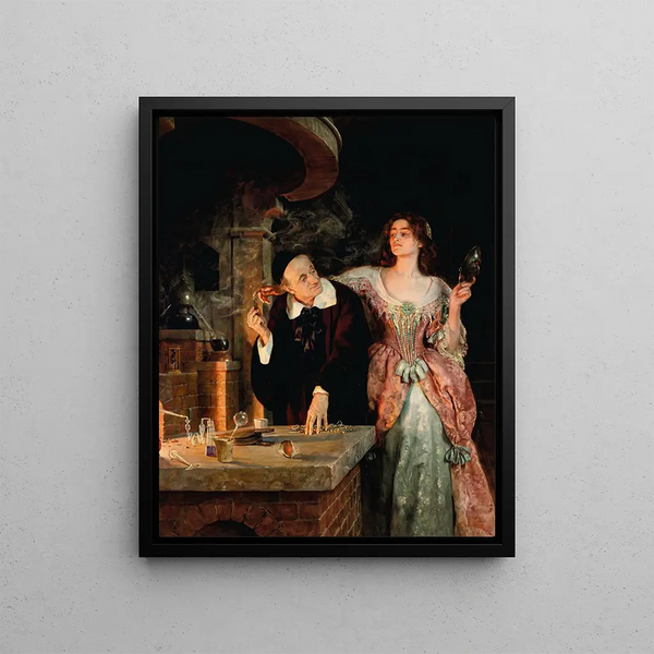 The Laboratory - John Collier — framed artwork on a wall