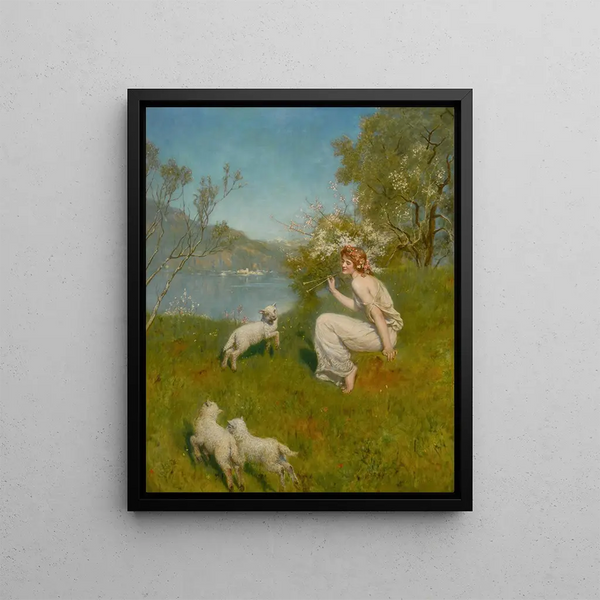 Nymph of the Woods - John Collier — framed artwork on a wall