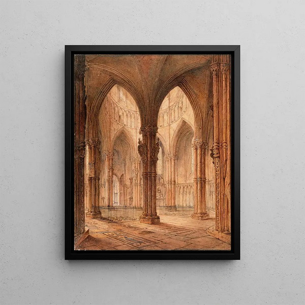 L'intérieur de l'église du Temple de Londres - John Coney — framed artwork on a wall