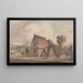 Rural Station in Tudor Style and Level Crossing - John Connell Ogle — framed artwork on a wall