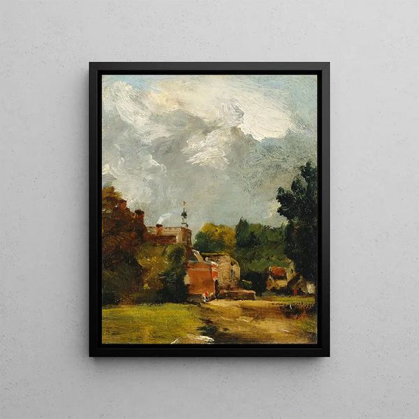 Église d'East Bergholt - John Constable — framed artwork on a wall