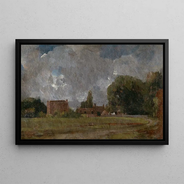 Golding House by John Constable in East Bergholt, the artist's birthplace - John Constable — framed artwork on a wall