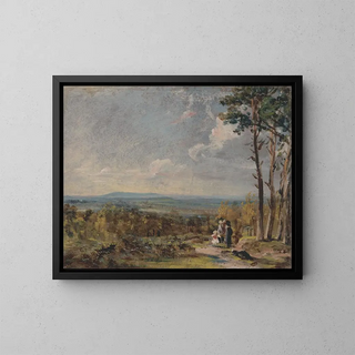 Hampstead Heath seen towards Harrow - John Constable — framed artwork on a wall