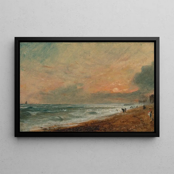 Plage de Hove - John Constable — framed artwork on a wall