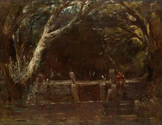 The Lock Landscape - John Constable — artwork view