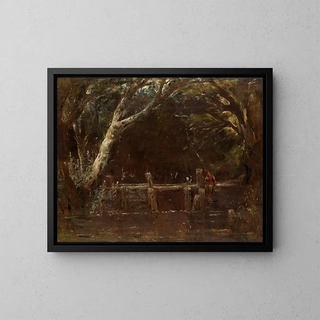 The Lock Landscape - John Constable — framed artwork on a wall