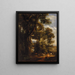 Landscape painting with herdsman and goats - John Constable — framed artwork on a wall