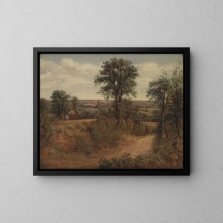 Allée près de Dedham - John Constable — framed artwork on a wall