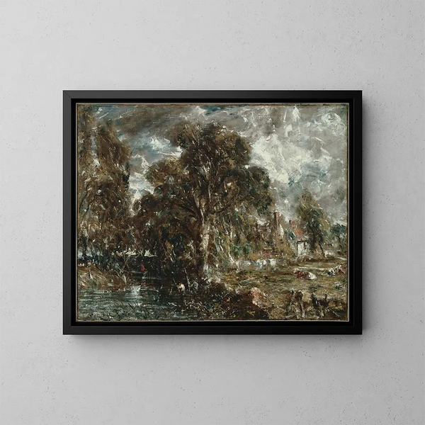 On the Stour River - John Constable — framed artwork on a wall