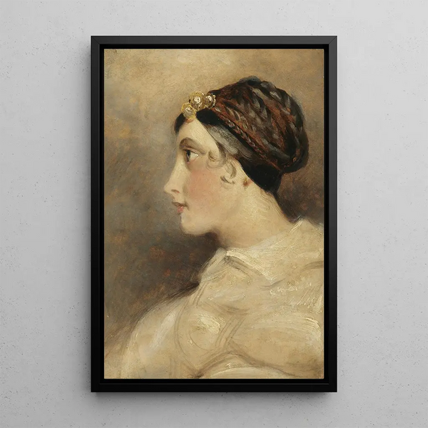 Portrait of a Lady - John Constable — framed artwork on a wall