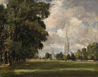 Salisbury Cathedral from Lower Marsh Close - John Constable — artwork view