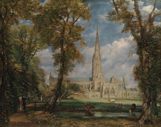 Salisbury Cathedral from the Bishops' Gardens - John Constable — artwork view
