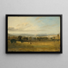 Sketch of Leighton Hall Lancashire and the hills of the Lake District beyond - John Constable — framed artwork on a wall