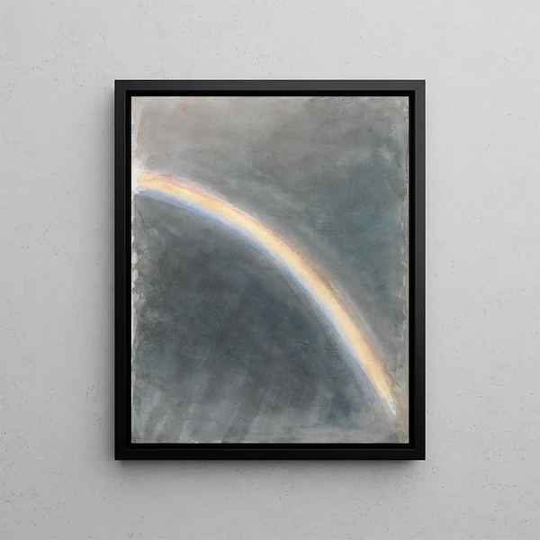 Study of the sky with rainbow - John Constable — framed artwork on a wall