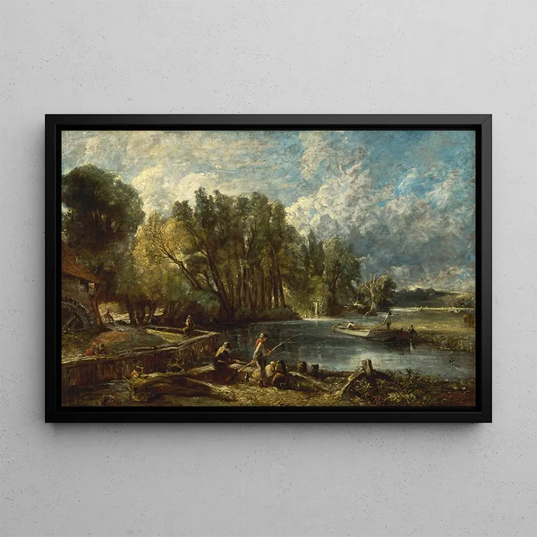 Moulin de Stratford - John Constable — framed artwork on a wall