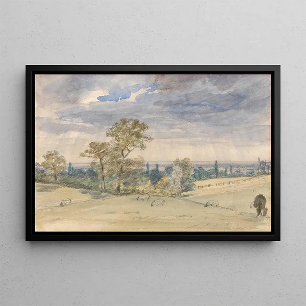 Suffolk Landscape - John Constable — framed artwork on a wall
