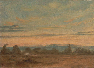 Summer Landscape Painting in the Evening - John Constable — artwork view