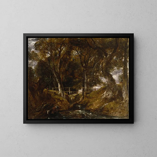 The valley at Helmingham Park - John Constable — framed artwork on a wall