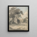 Trees in a meadow - John Constable — framed artwork on a wall