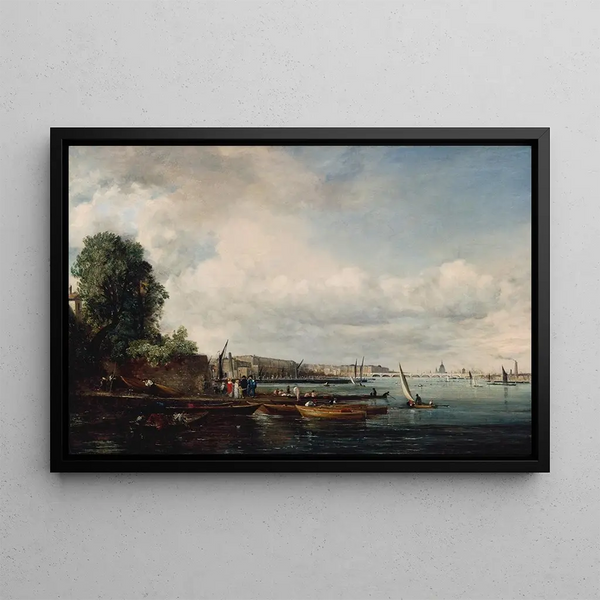 Waterloo Bridge - John Constable — framed artwork on a wall