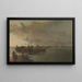 A boat with a wounded soldier - John Crome — framed artwork on a wall
