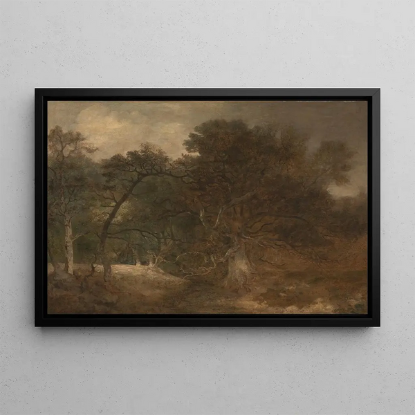 Landscape wooded near Norwich - John Crome — framed artwork on a wall