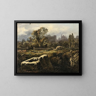 Cemetery Roman at Avenches, Switzerland - John Dalton — framed artwork on a wall
