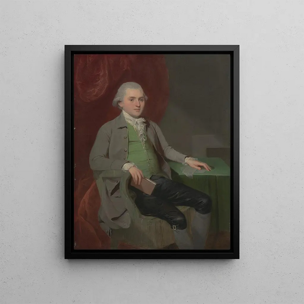 an unknown man - John Downman — framed artwork on a wall