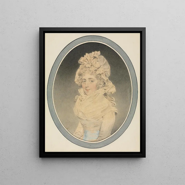 Lady Caroline Wrottesley - John Downman — framed artwork on a wall